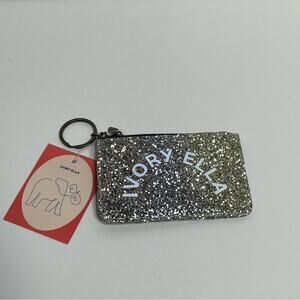 NEW Ivory Ella Glitter Ombre Card Wallet Coin Purse bag Gold Silver